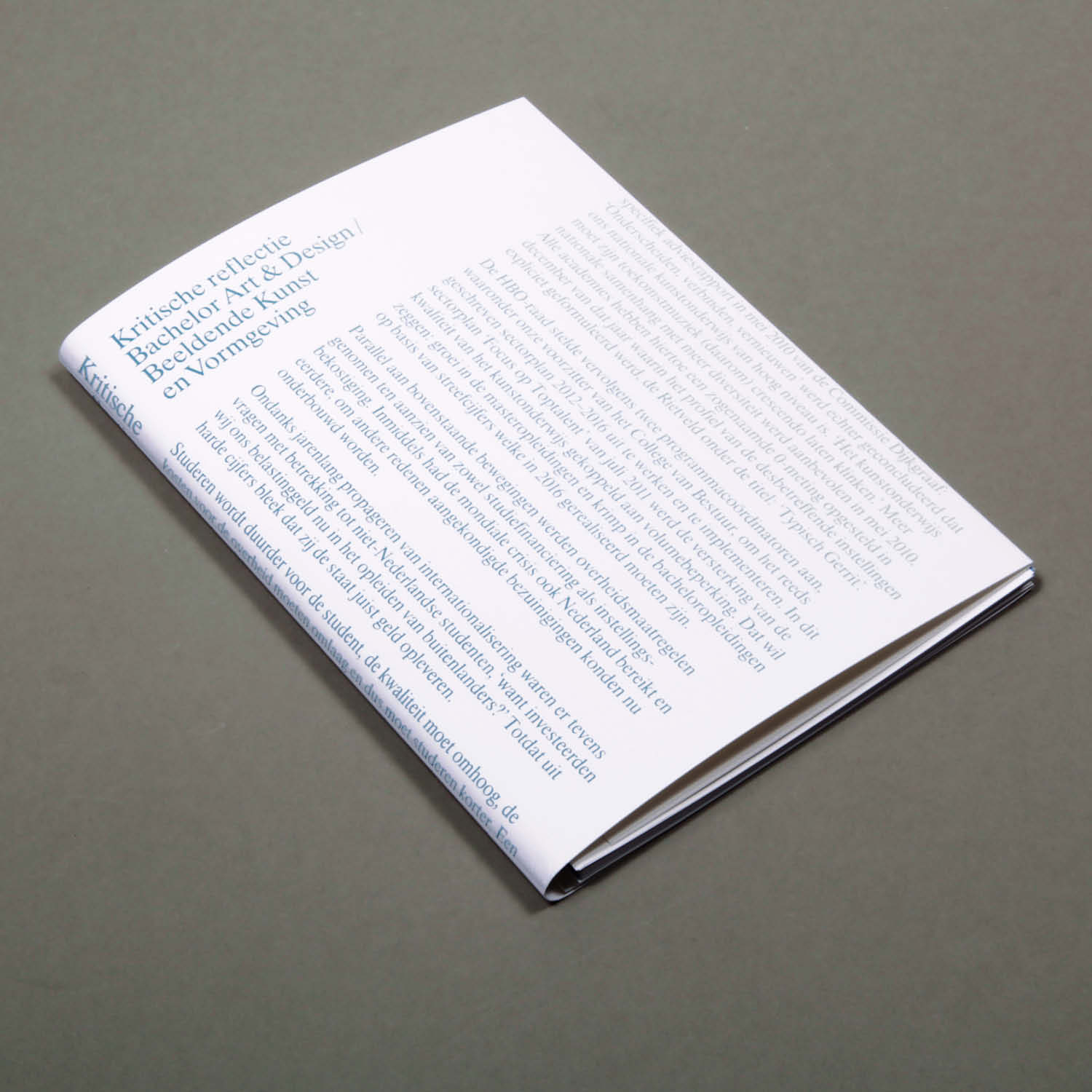 Kritishe Reflectie, Gerrit Rietveld Academie administrative report